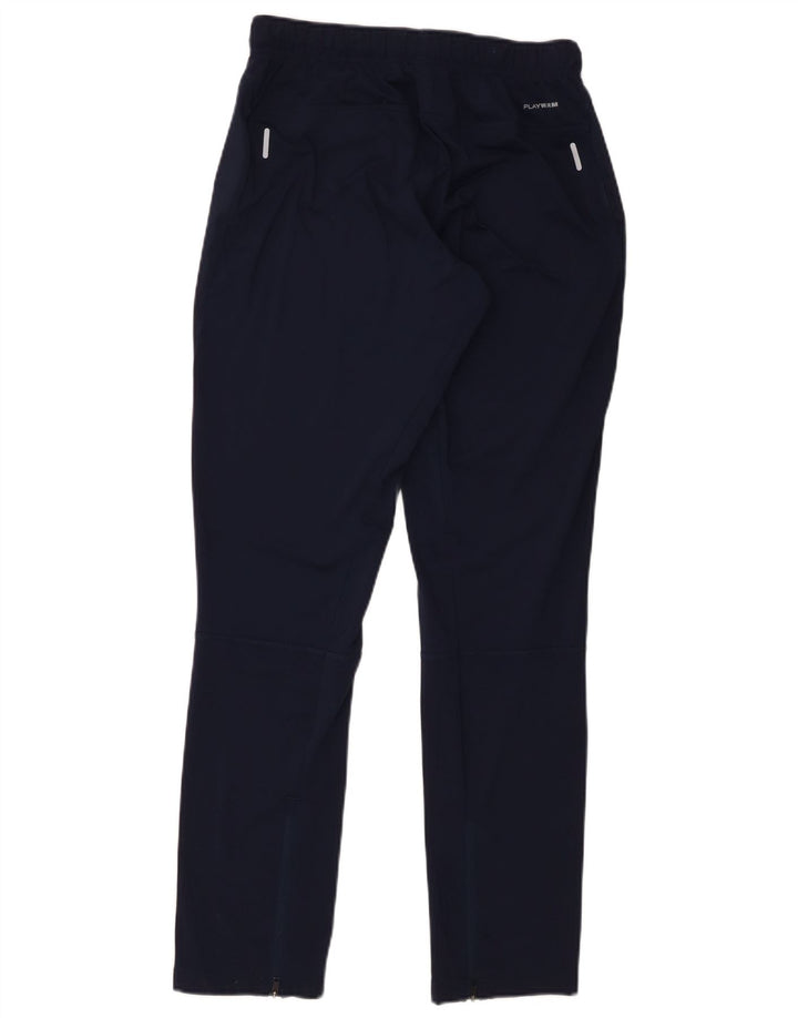 Reebok Mens Tracksuit Trousers Small Navy Blue Polyester