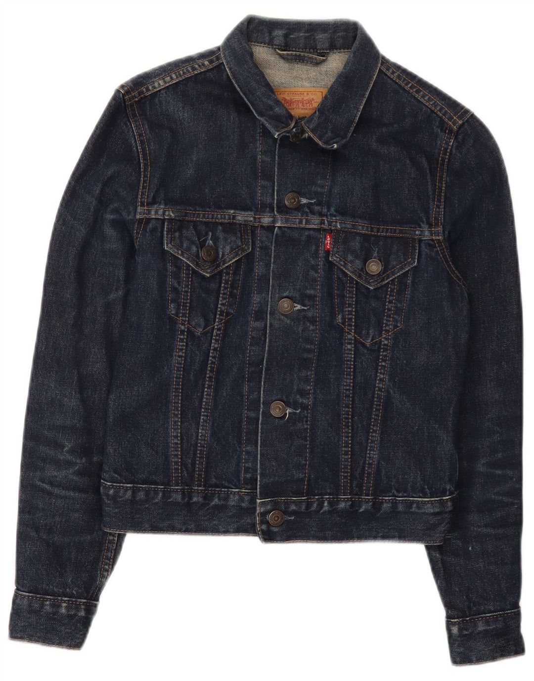 Levi's Girls Denim Jacket 7-8 Years XS Navy Blue Cotton