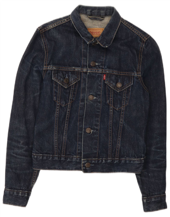 Levi's Girls Denim Jacket 7-8 Years XS Navy Blue Cotton