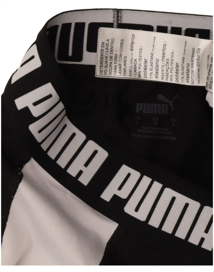 Puma Womens Graphic Leggings UK 16 Large Black Polyester Sports