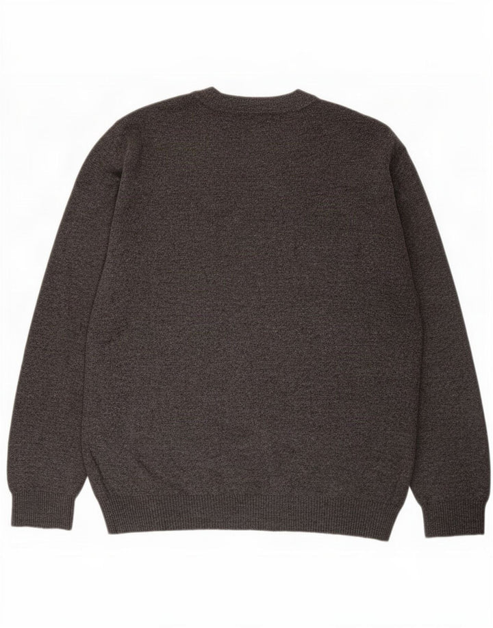 Marlboro Classics Mens Crew Neck Jumper Sweater 2XL Grey Wool