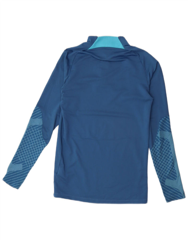 Nike Mens Dri Fit Zip Neck Slim Pullover Tracksuit Top XS Blue Geometric
