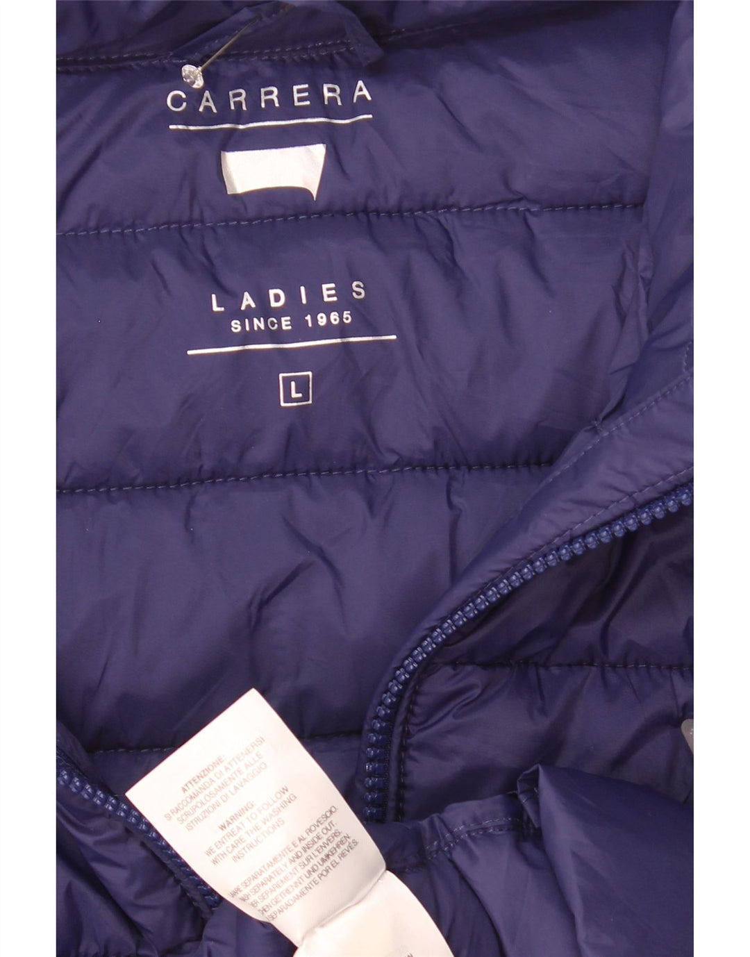 Carrera Womens Padded Gilet UK 16 Large Navy Blue Polyamide