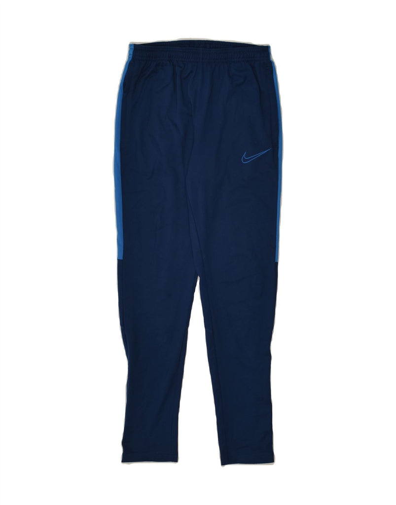NIKE Boys Dri Fit Tracksuit Trousers 10-11 Years Medium Blue Polyester | Vintage Nike | Thrift | Second-Hand Nike | Used Clothing | Messina Hembry 