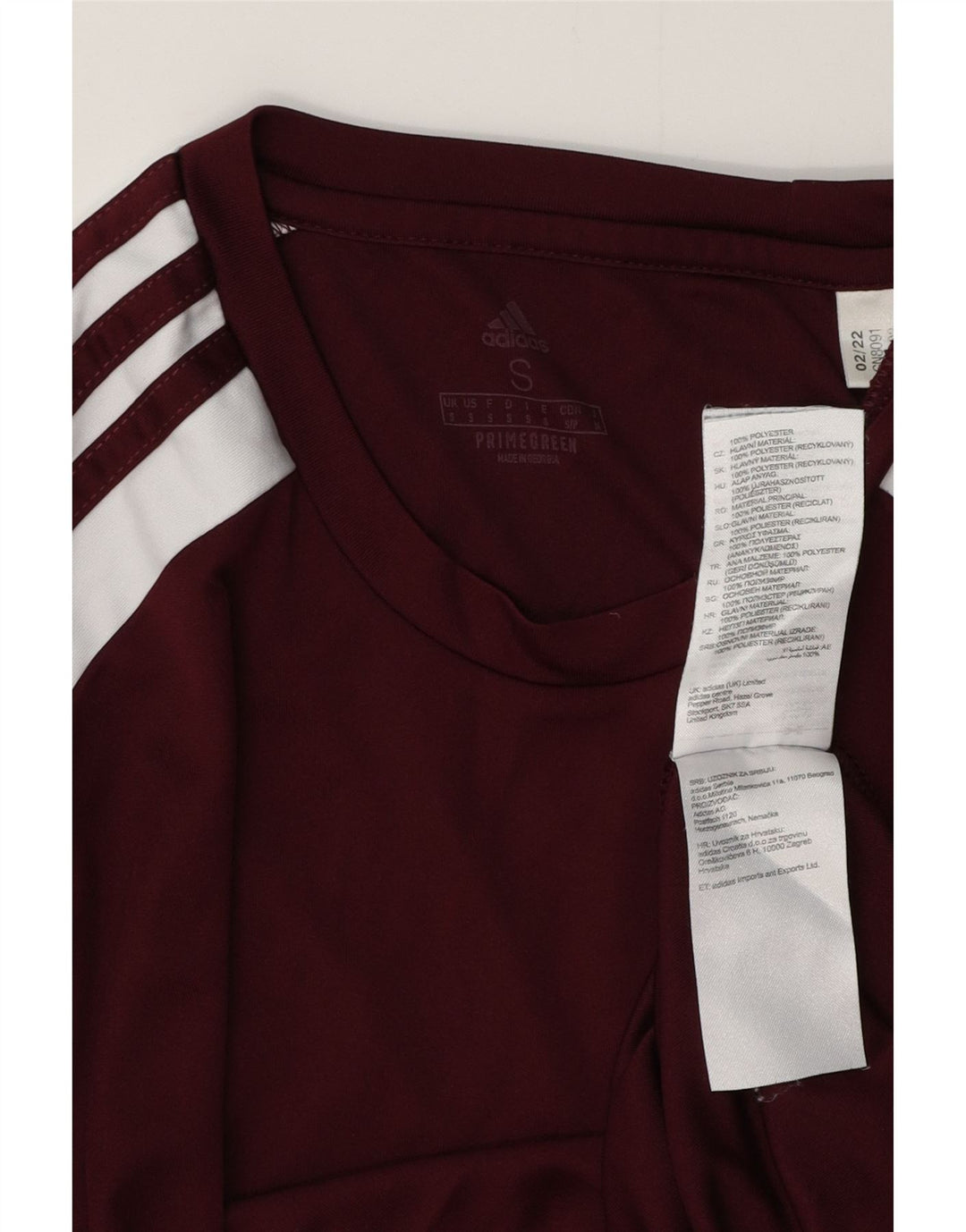 ADIDAS Mens Aeroready Graphic T-Shirt Top Small Burgundy Polyester