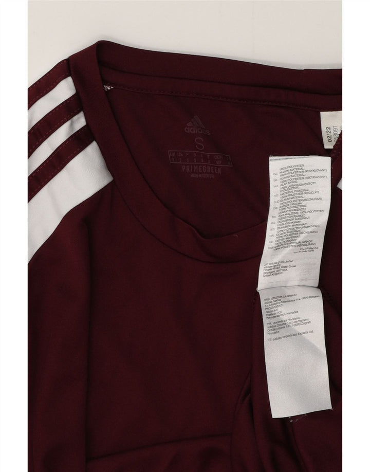 ADIDAS Mens Aeroready Graphic T-Shirt Top Small Burgundy Polyester