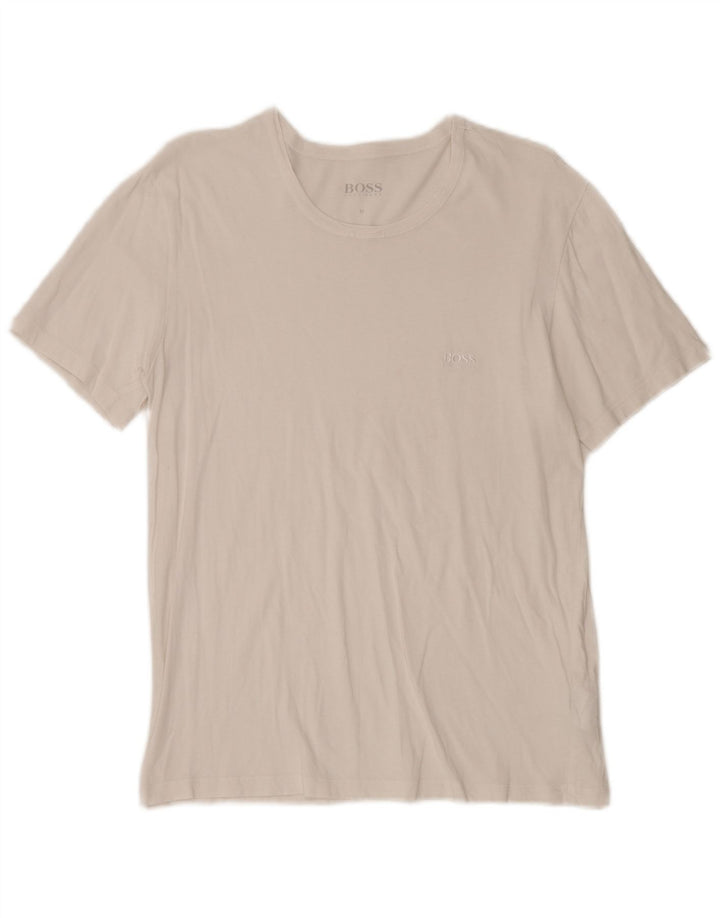 Hugo Boss Womens T-Shirt Top UK 12 Medium White Cotton