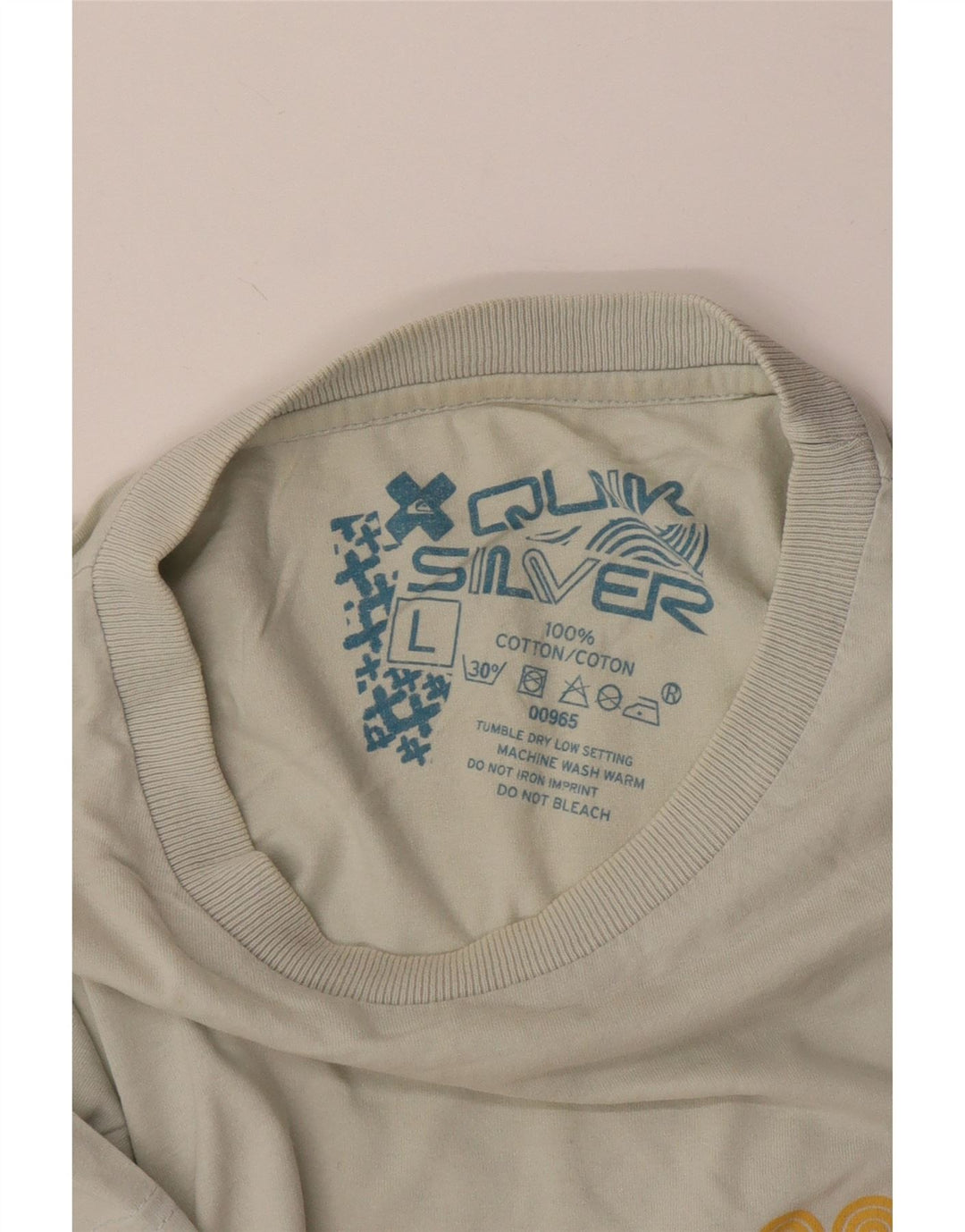 Quiksilver Mens Graphic T-Shirt Top Large Blue Cotton