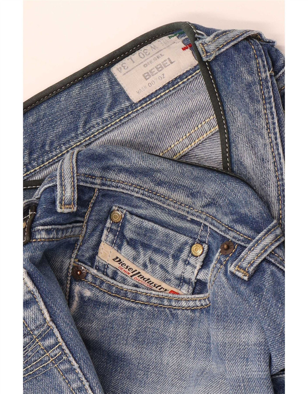 Diesel Womens BEBEL Bootcut Jeans W30 L34 Blue Cotton