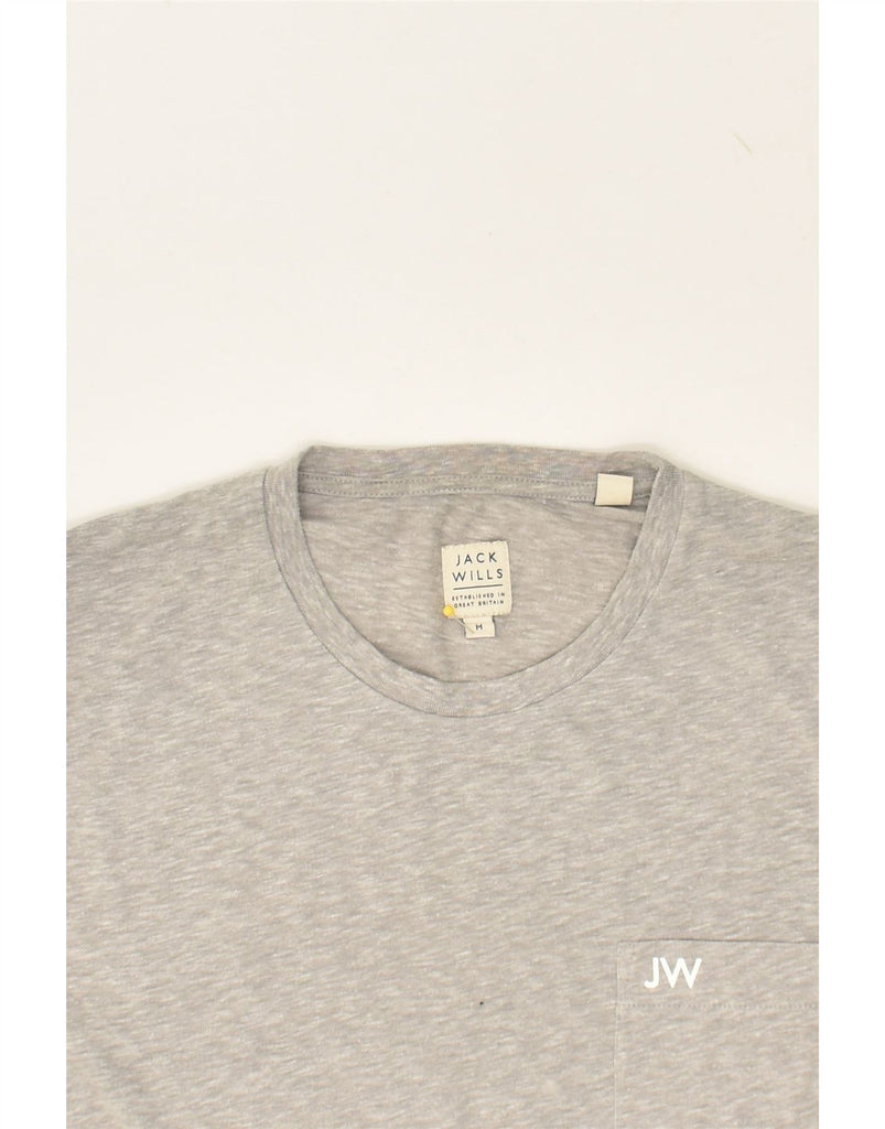 JACK WILLS Womens T-Shirt Top UK 14 Medium Grey Cotton | Vintage Jack Wills | Thrift | Second-Hand Jack Wills | Used Clothing | Messina Hembry 