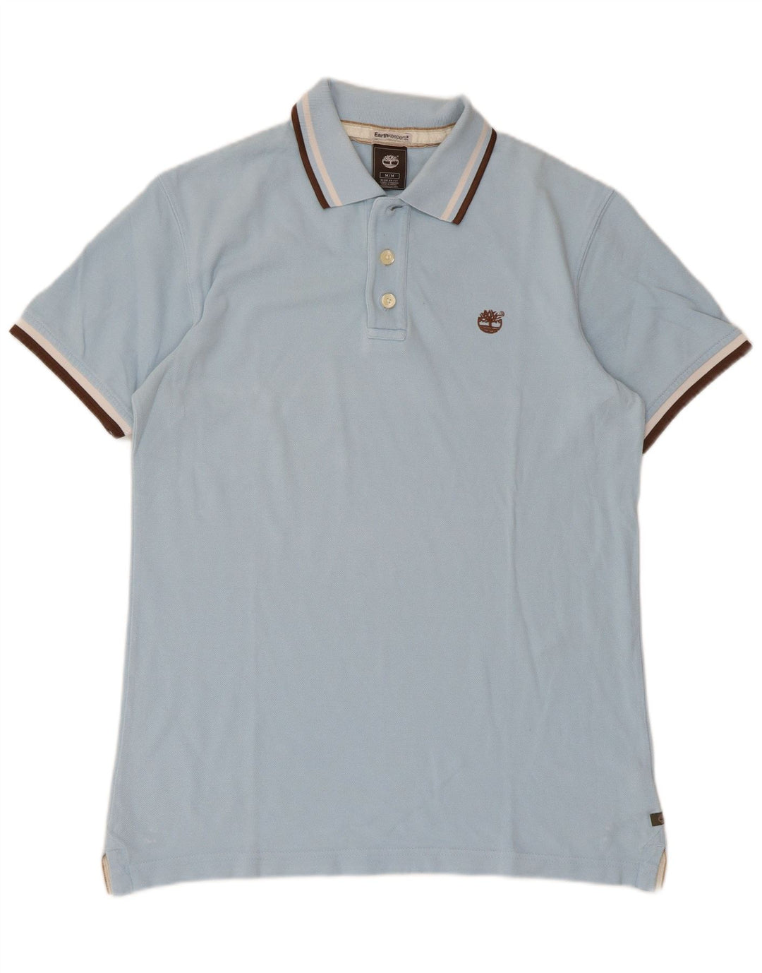 Timberland Mens Earthkeepers Regular Fit Polo Shirt Medium Blue Striped