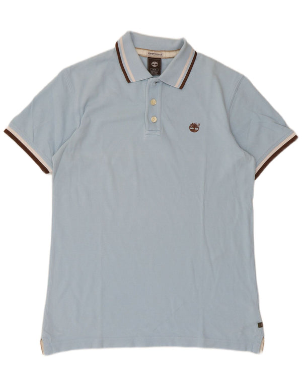 Timberland Mens Earthkeepers Regular Fit Polo Shirt Medium Blue Striped
