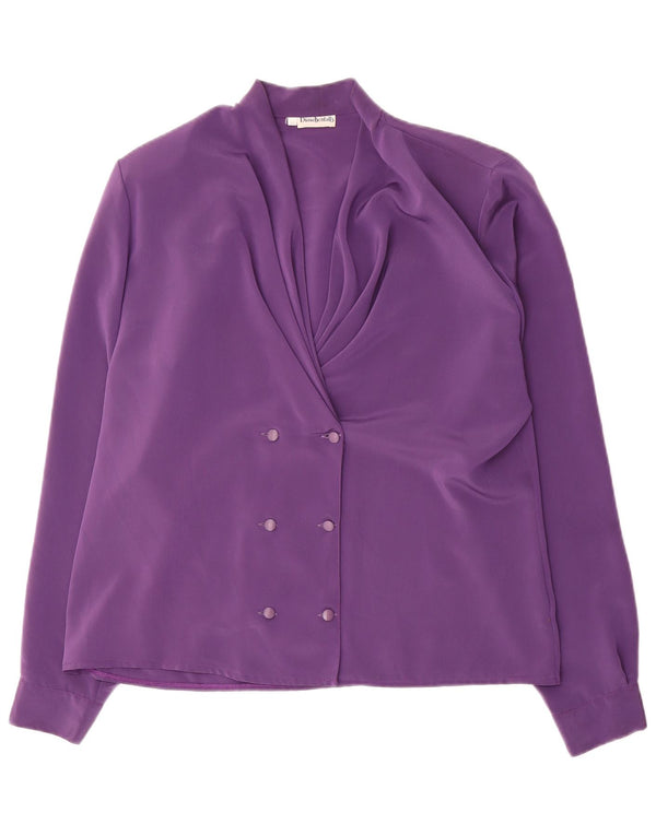 Diana Bentall's Womens Long Sleeve Regular Shirt Blouse IT 46 Large Purple