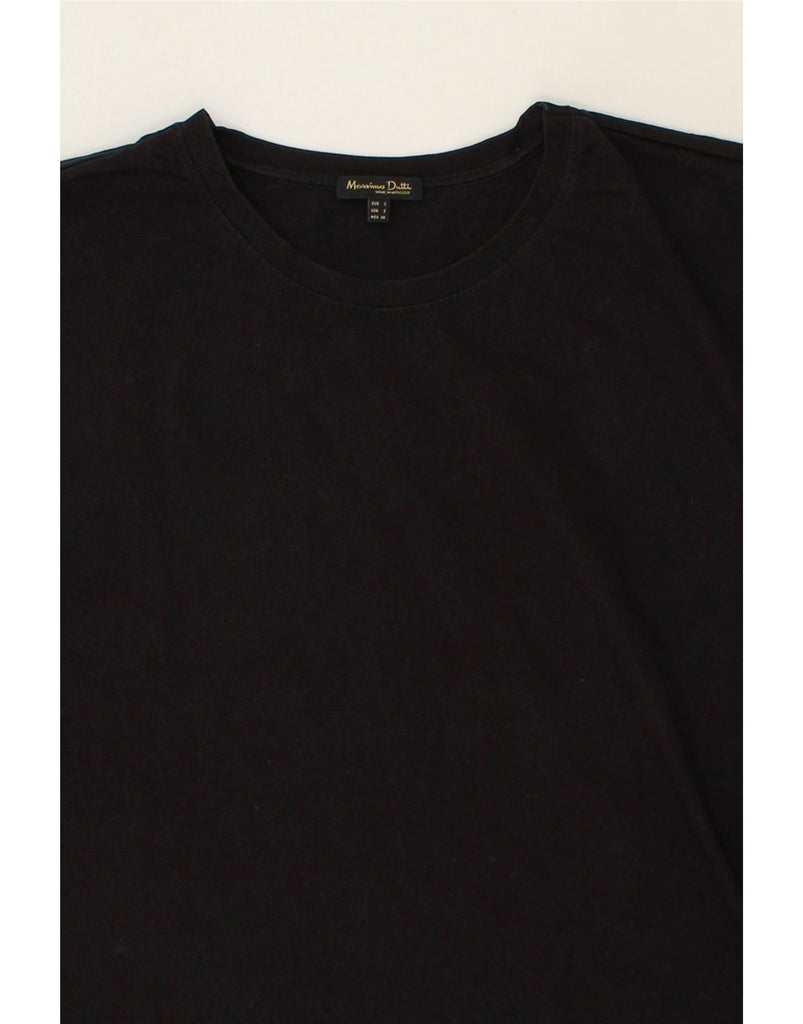 MASSIMO DUTTI Womens Oversized T-Shirt Top UK 10 Small Black Cotton Vintage Massimo Dutti and Second-Hand Massimo Dutti from Messina Hembry 