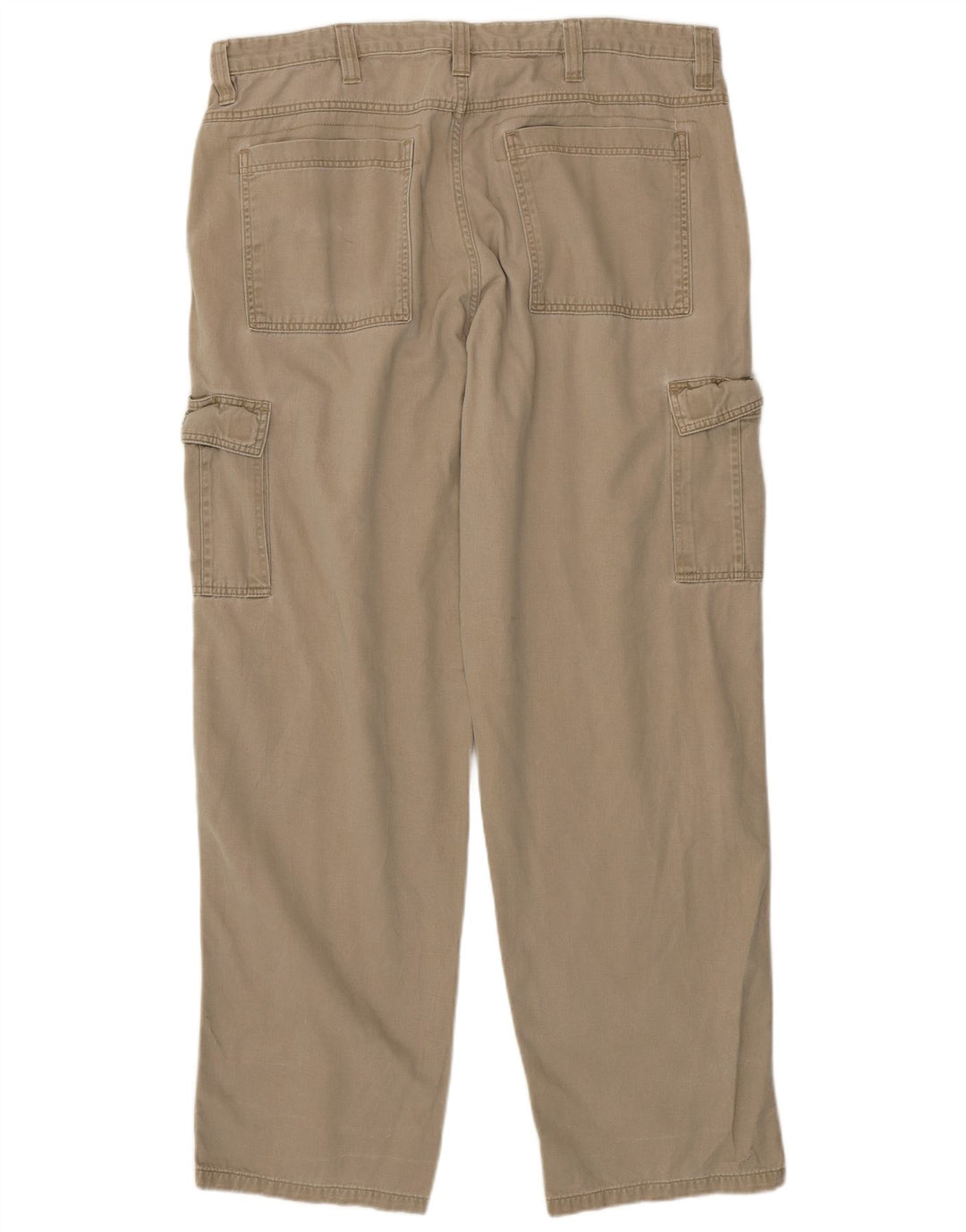 WRANGLER Mens Straight Cargo Trousers W38 L34 Beige Cotton