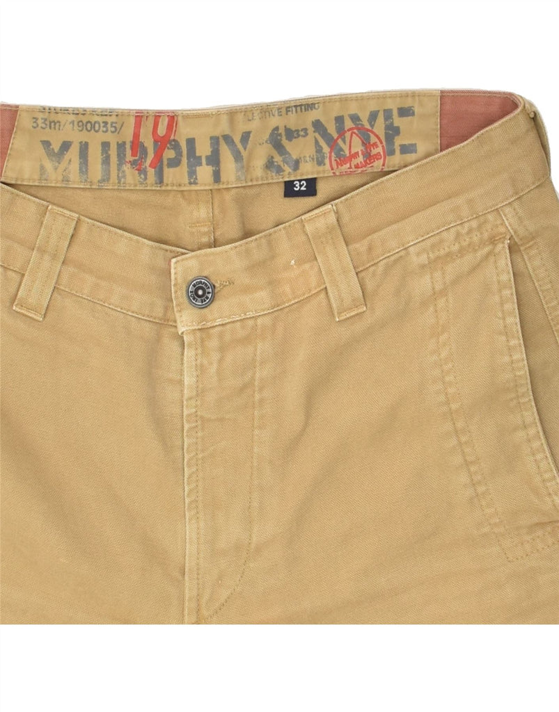 MURPHY & NYE Mens Straight Chino Trousers W32 L33  Brown | Vintage Murphy & Nye | Thrift | Second-Hand Murphy & Nye | Used Clothing | Messina Hembry 