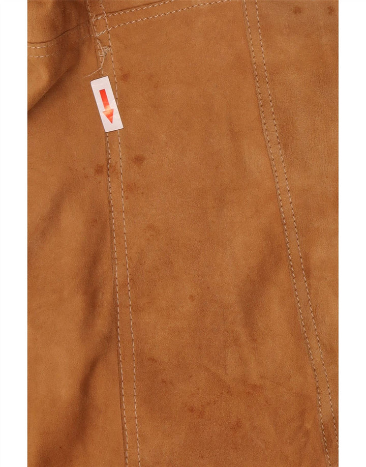 Carnaby Street Womens Suede Overcoat UK 10 Small Beige