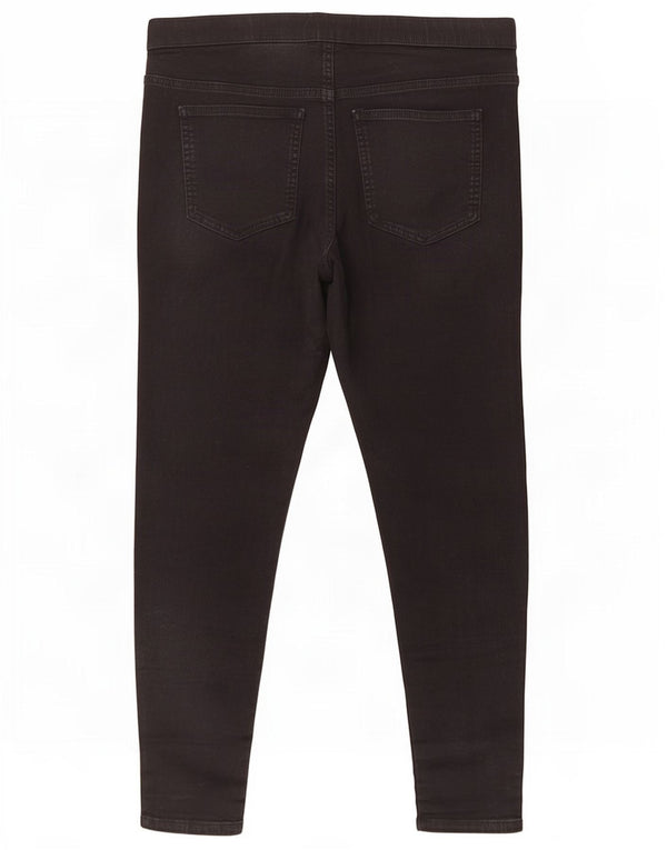 Marks & Spencer Womens Crop Jegging Jeans UK 16 Large W34 L24 Black Cotton