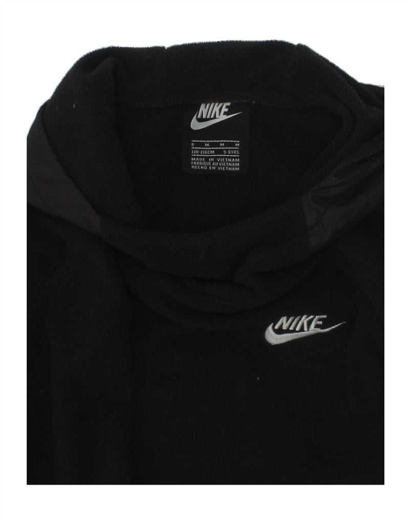 NIKE Boys Hoodie Jumper 5-6 Years Medium  Black Polyester | Vintage Nike | Thrift | Second-Hand Nike | Used Clothing | Messina Hembry 