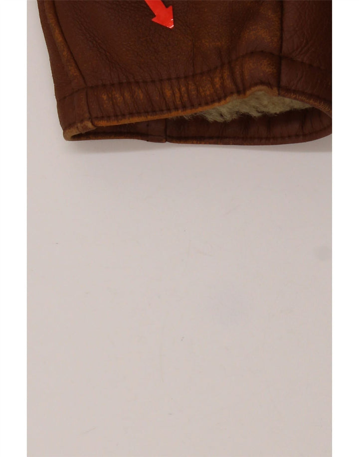 Vintage Womens Shearling Jacket IT 50 Large Brown Shearling