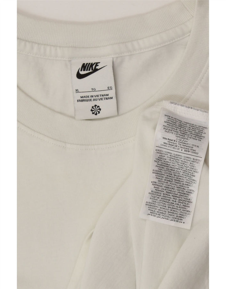 Nike Mens Graphic T-Shirt Top XL Off White Cotton