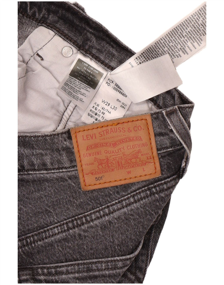LEVI'S Mens 501 Straight Jeans W29 L30  Grey Cotton