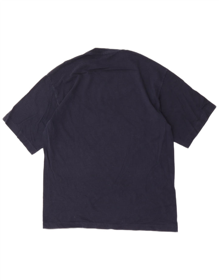 Champion Mens T-Shirt Top Large Navy Blue Cotton