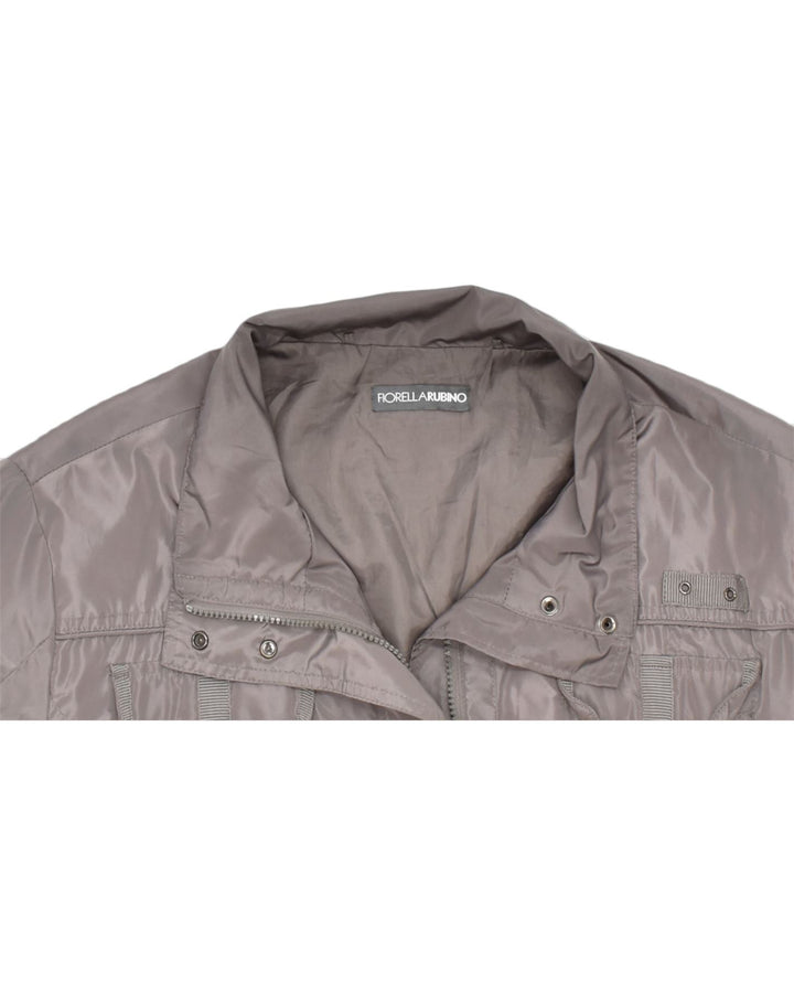 FIORELLA RUBINO Womens Bomber Jacket US 20 3XL Grey | Vintage | Thrift | Second-Hand | Used Clothing | Messina Hembry 