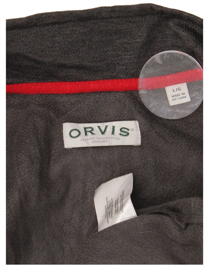 ORVIS Mens Tracksuit Top Jacket Large Grey Colourblock Polyester
