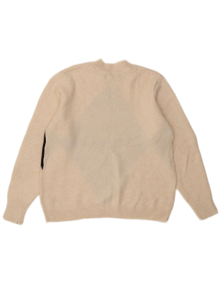 Marks & Spencer Womens Crew Neck Jumper Sweater UK 14 Medium White