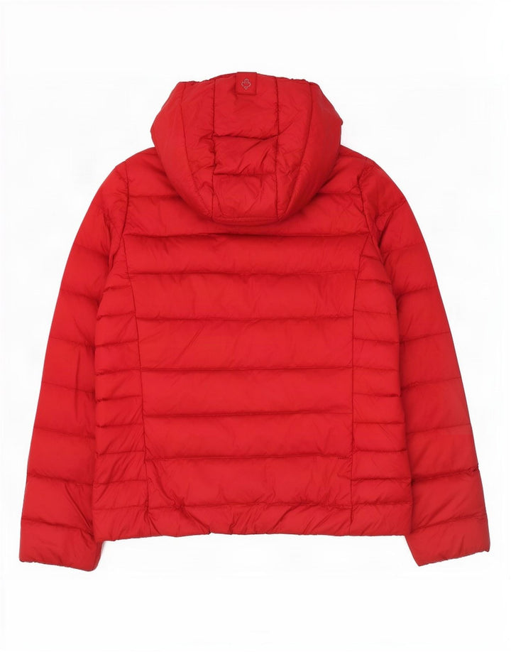 Canadiens Womens Hooded Padded Jacket UK 16 Large Red Polyamide