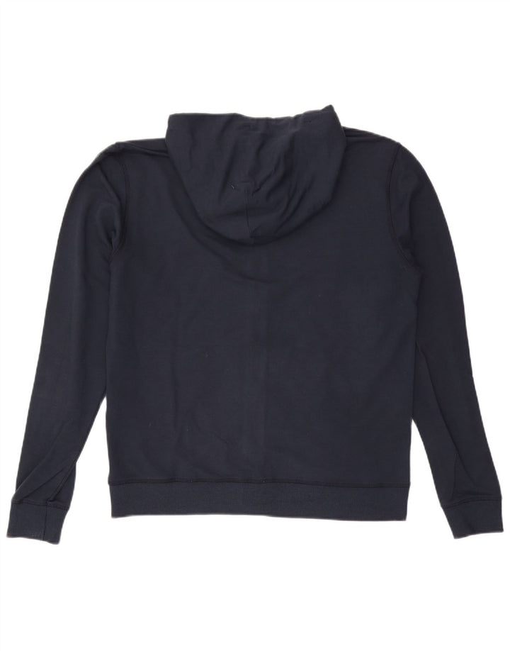 Weird Fish Mens Zip Hoodie Sweater Large Navy Blue Viscose
