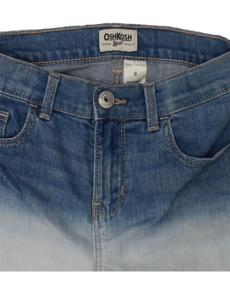 OSH KOSH Girls Denim Shorts 7-8 Years W22  Blue Colourblock Cotton | Vintage Osh Kosh | Thrift | Second-Hand Osh Kosh | Used Clothing | Messina Hembry 