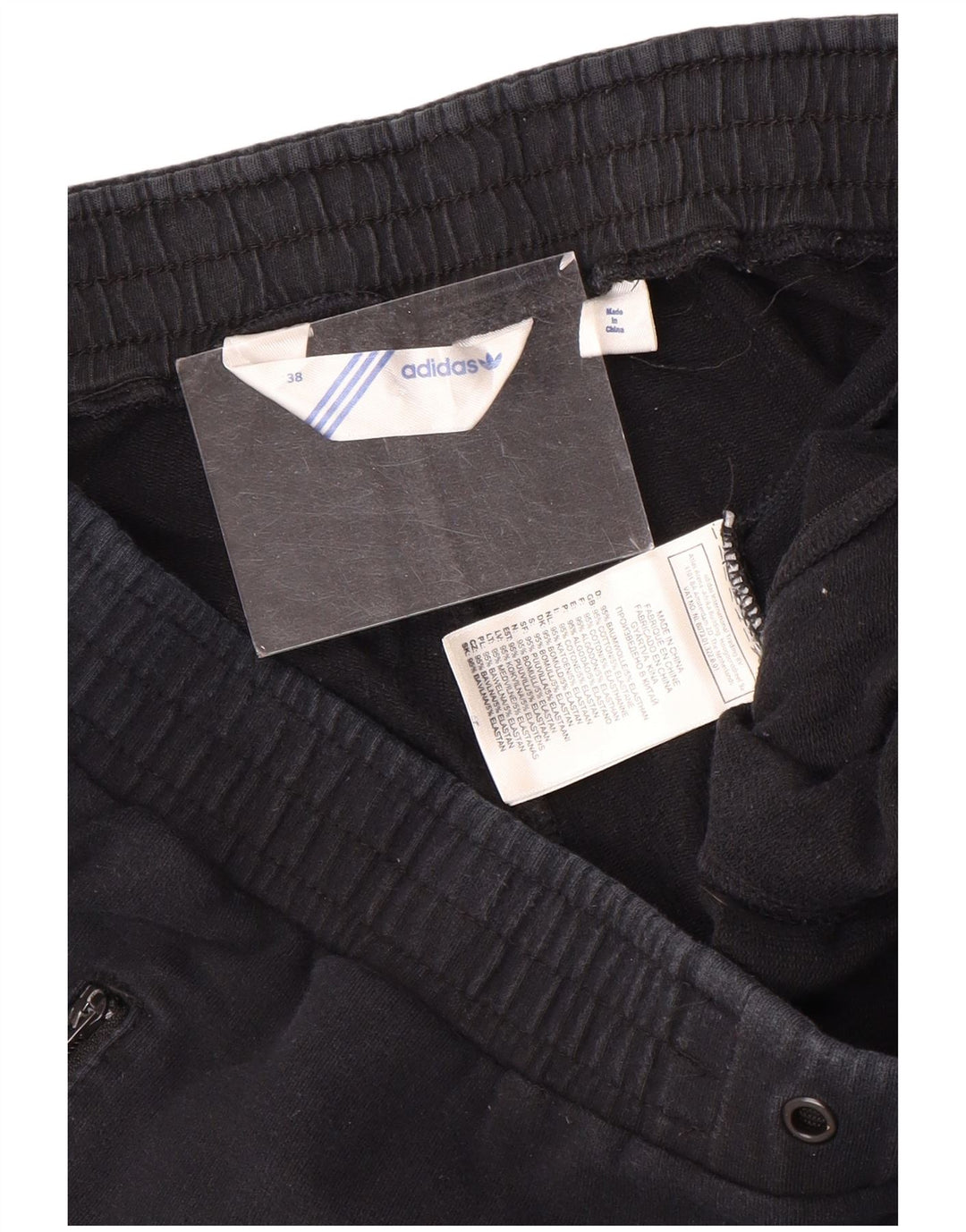 Adidas Mens Tracksuit Trousers Joggers Size 38 Medium  Black Cotton