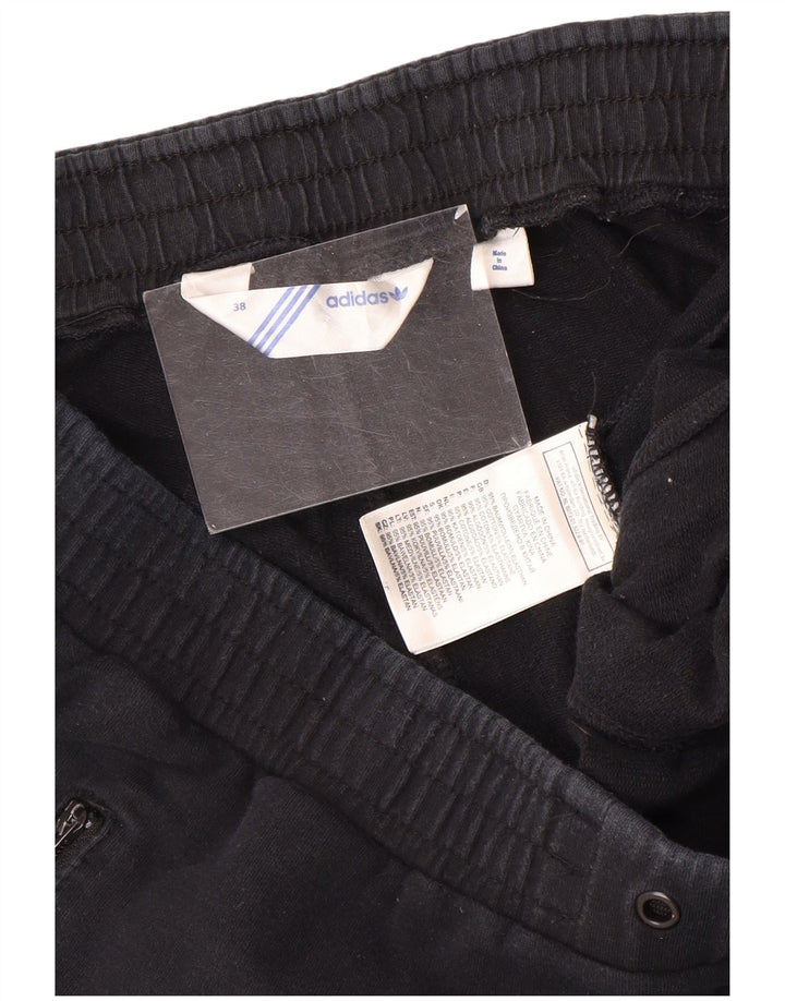 Adidas Mens Tracksuit Trousers Joggers Size 38 Medium  Black Cotton