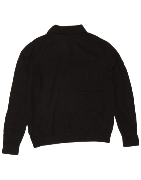 Cos Mens Slim Fit Polo Neck Jumper Sweater Small Black Wool