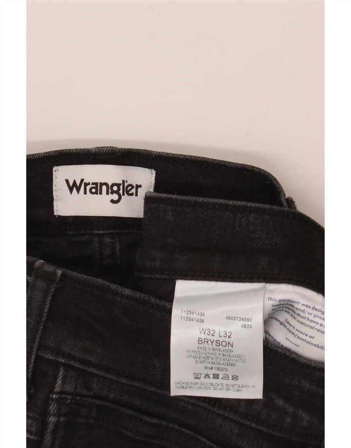 Wrangler Mens Bryson Slim Jeans W32 L32 Black Cotton