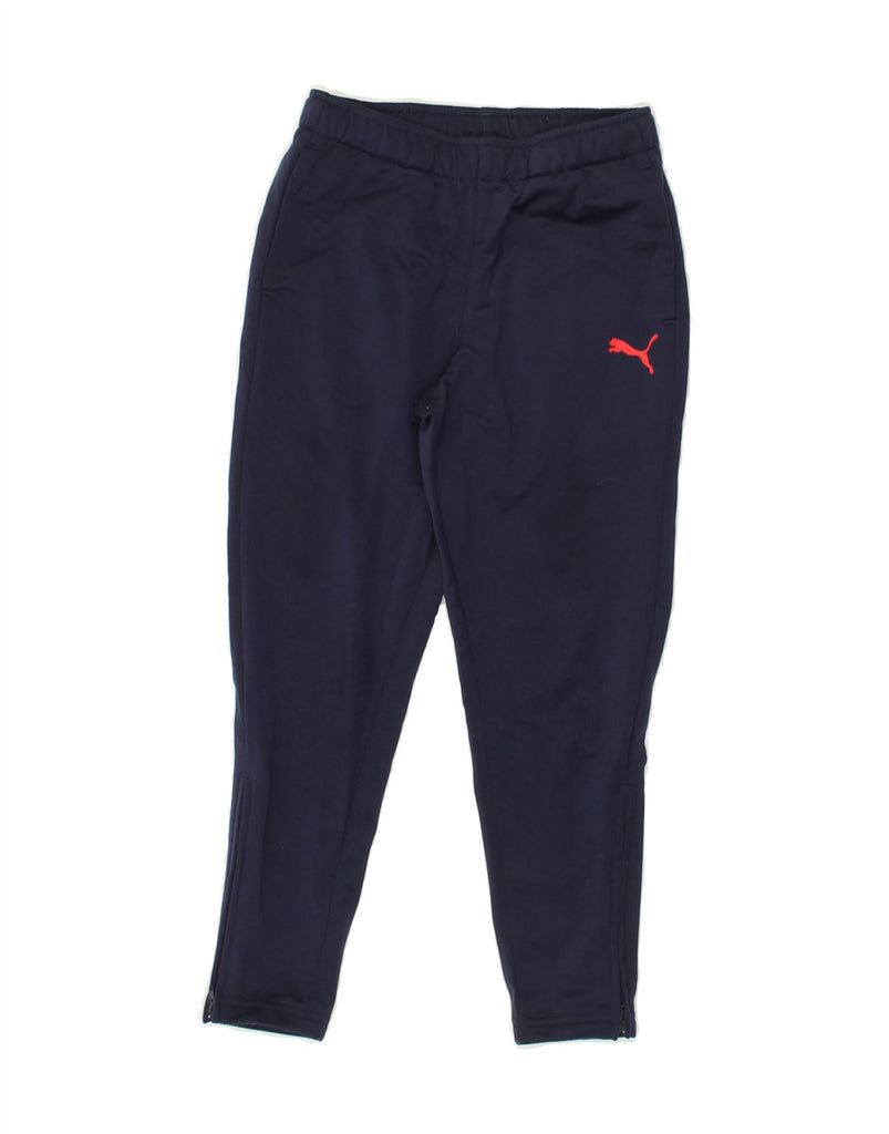 PUMA Boys Tracksuit Trousers 7-8 Years Navy Blue Polyester | Vintage Puma | Thrift | Second-Hand Puma | Used Clothing | Messina Hembry 