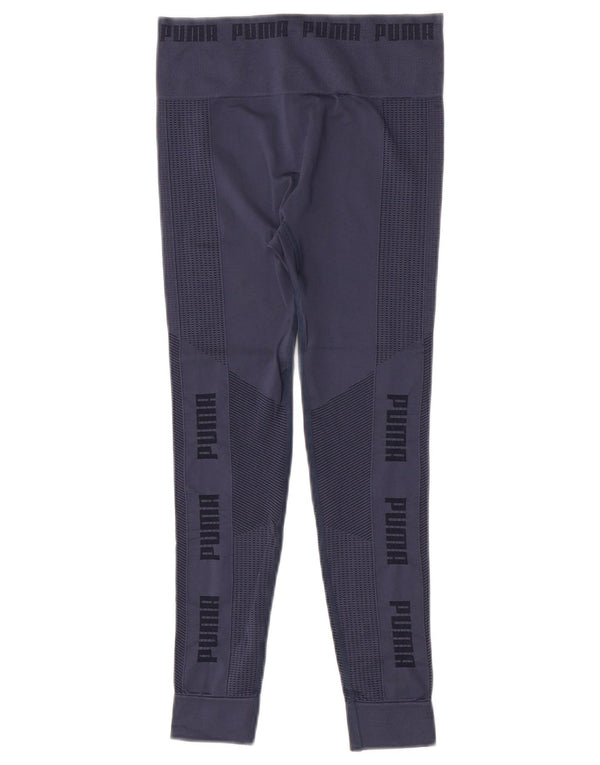 Puma Womens Crop Leggings UK 8 Small Navy Blue