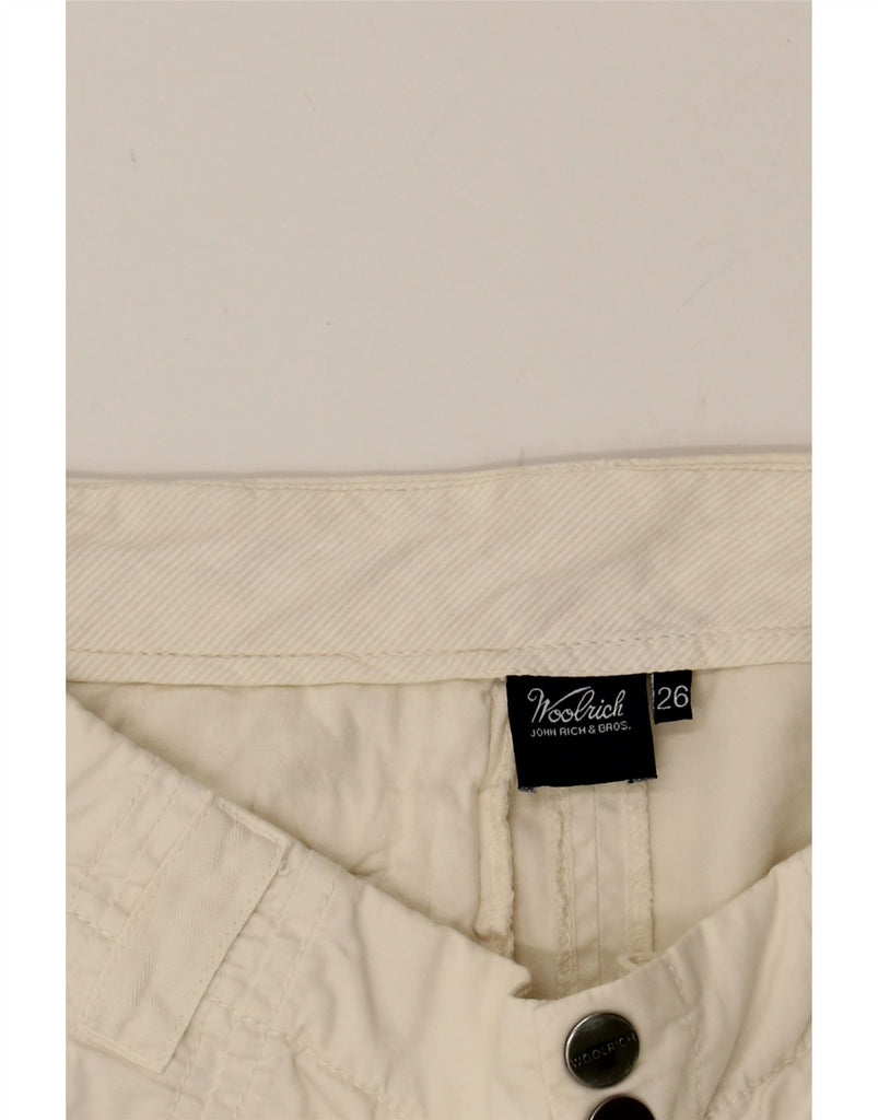WOOLRICH Womens Straight Cropped Trousers W26 L26  White Vintage Woolrich and Second-Hand Woolrich from Messina Hembry 