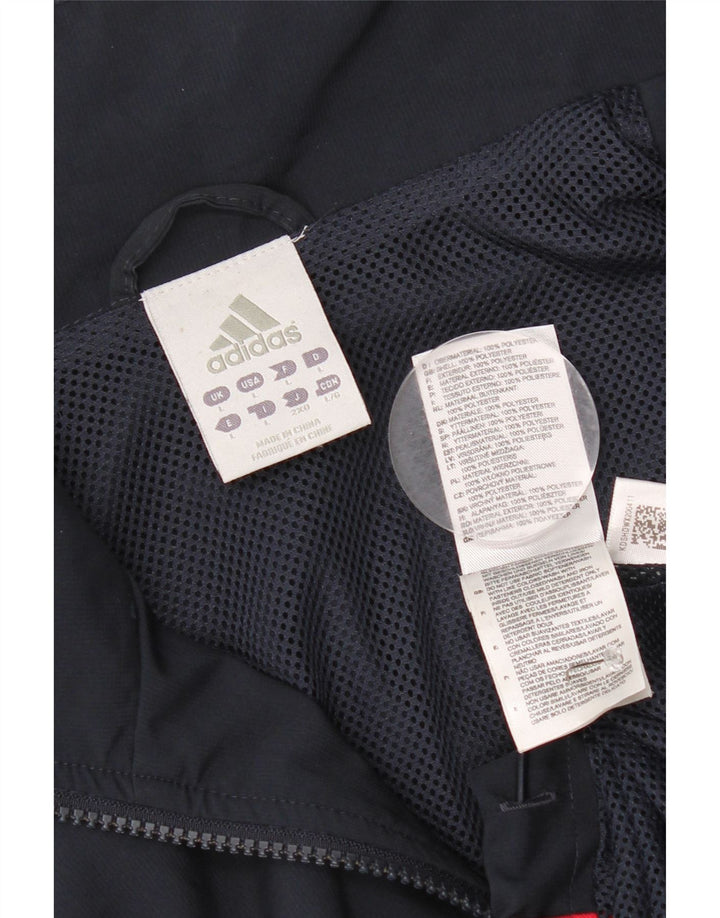 Adidas Mens Climalite Tracksuit Top Jacket Large Navy Blue Polyester