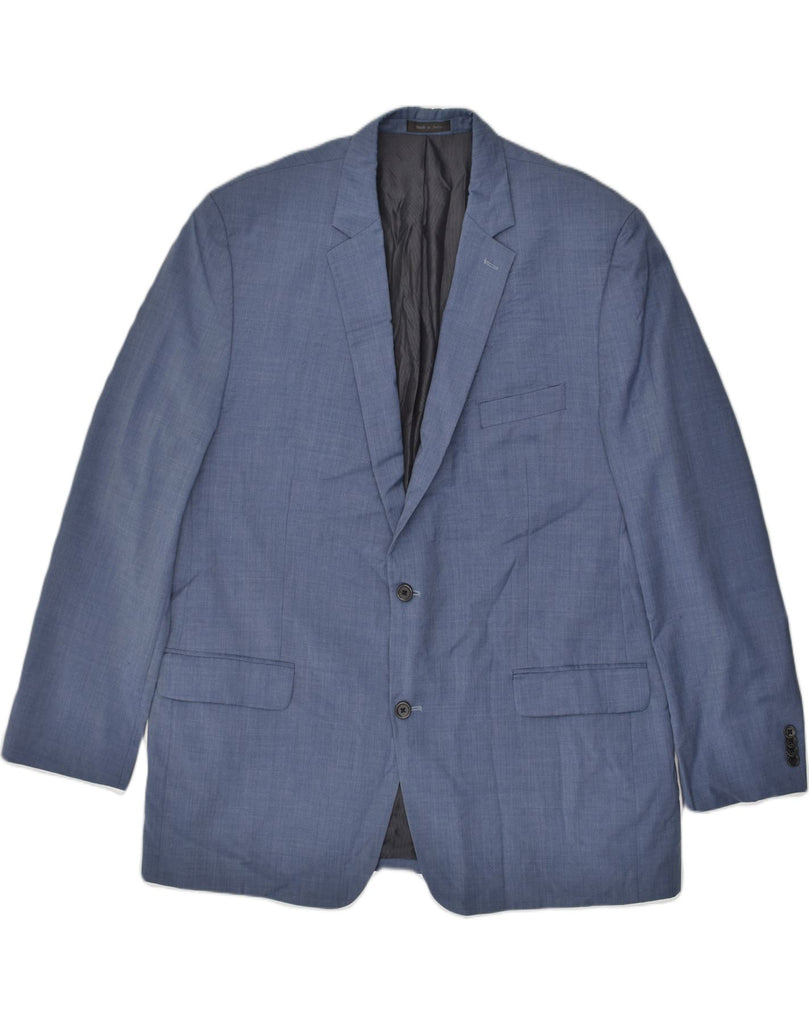 MICHAEL KORS Mens 2 Button Blazer Jacket IT 48 Medium Blue Wool | Vintage Michael Kors | Thrift | Second-Hand Michael Kors | Used Clothing | Messina Hembry 