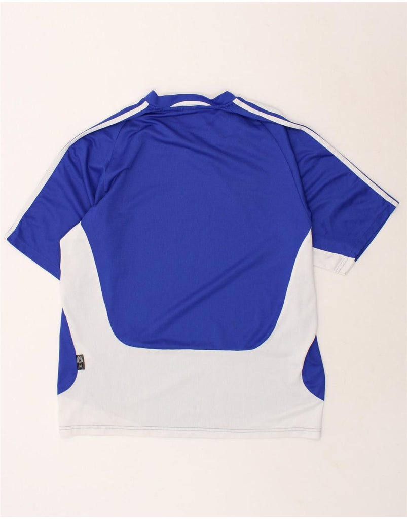 ADIDAS Mens T-Shirt Top Large Blue Colourblock | Vintage Adidas | Thrift | Second-Hand Adidas | Used Clothing | Messina Hembry 