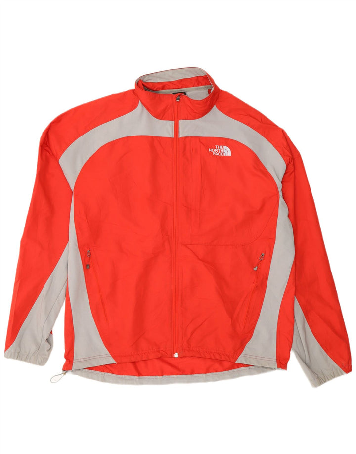 THE NORTH FACE Mens Tracksuit Top Jacket XL Red Colourblock Polyester