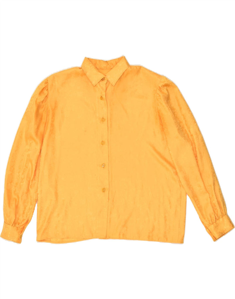 VINTAGE Womens Shirt UK 16 Large Yellow | Vintage Vintage | Thrift | Second-Hand Vintage | Used Clothing | Messina Hembry 