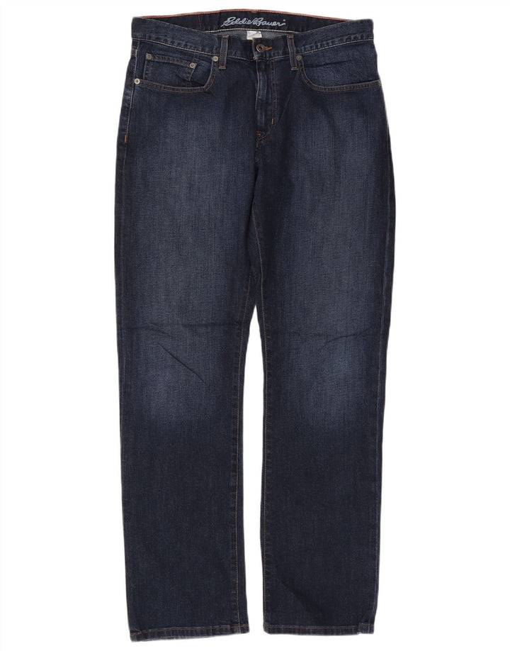 Eddie Bauer Mens Straight Jeans W34 L32 Blue Cotton