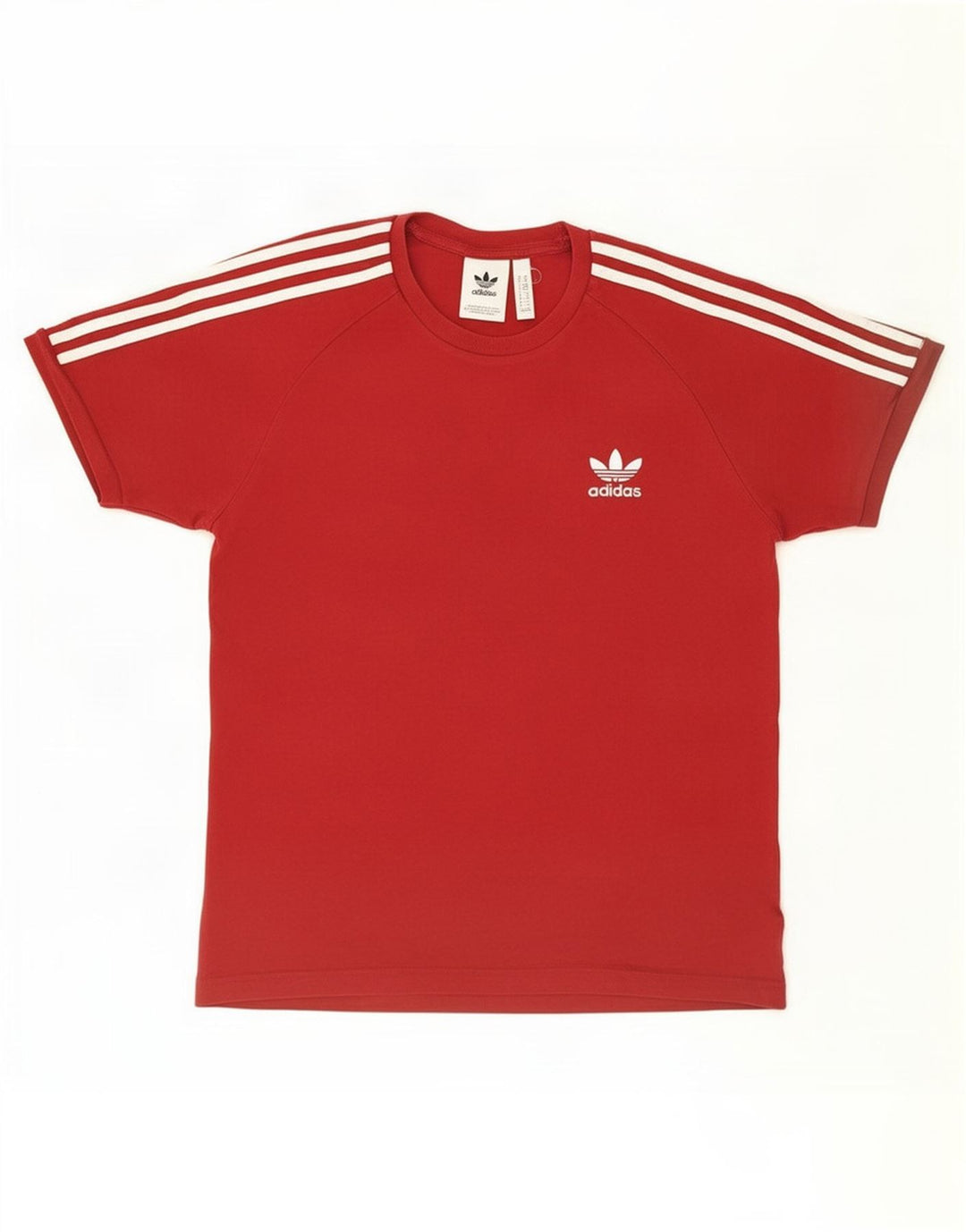 Adidas Mens T-Shirt Top Medium Red Cotton