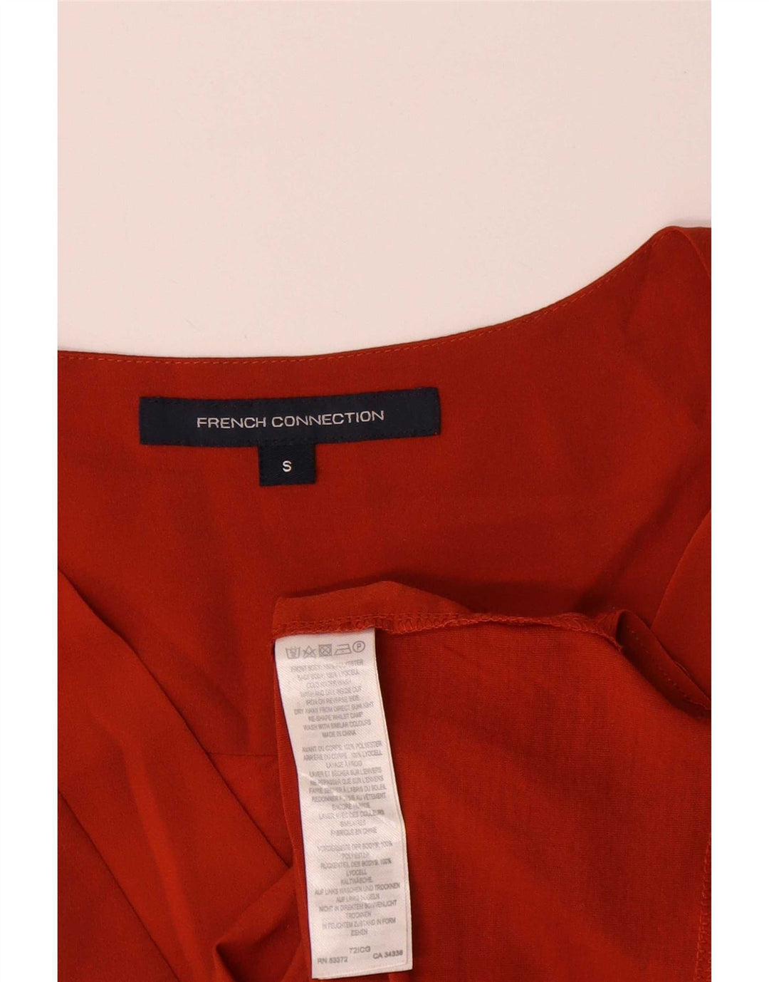 French Connection Womens Sleeveless Blouse Top UK 10 Small Orange Polyester