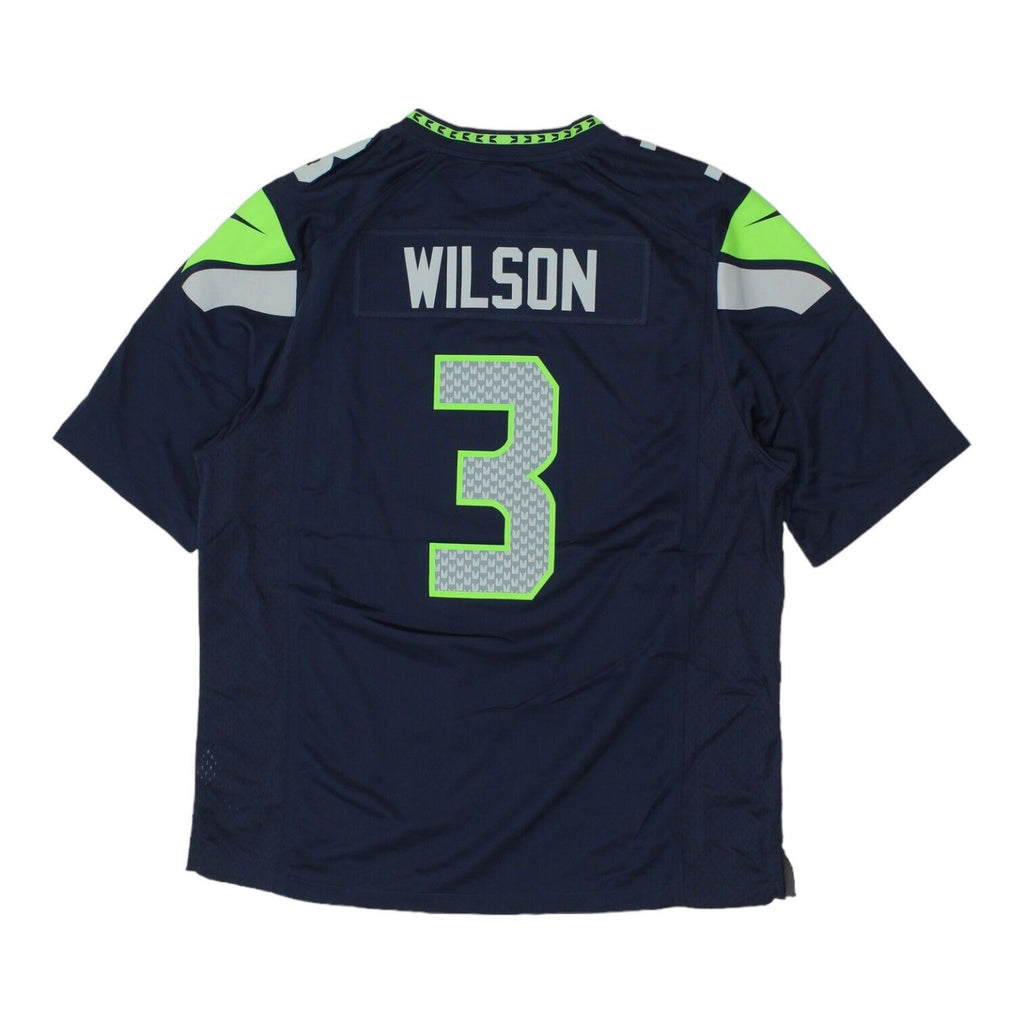 Seattle Seahawks Russell Wilson Nike Mens Navy Jersey | NFL Sportswear VTG | Vintage Messina Hembry | Thrift | Second-Hand Messina Hembry | Used Clothing | Messina Hembry 