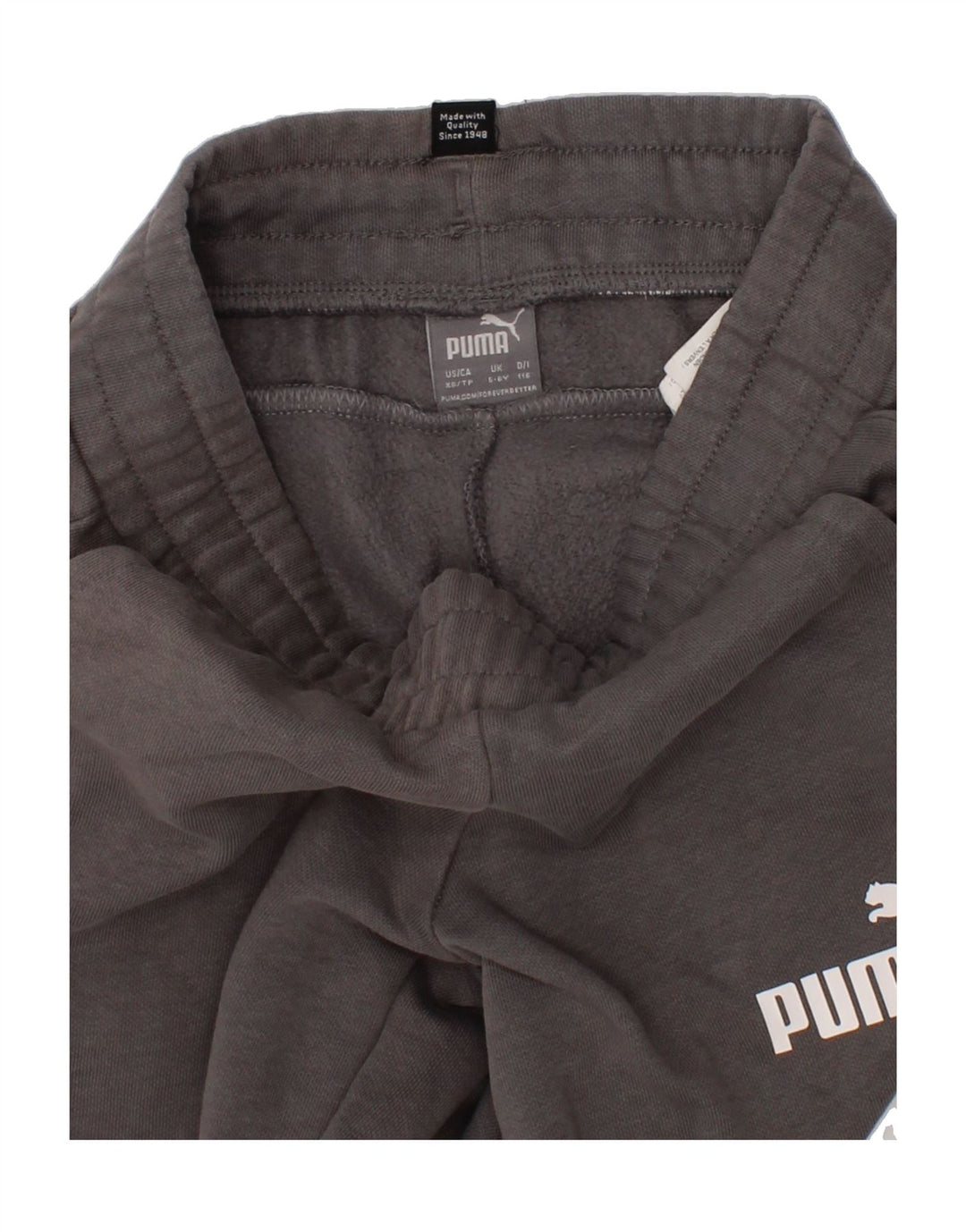 PUMA Boys Tracksuit Trousers Joggers 5-6 Years Grey Cotton Vintage Puma and Second-Hand Puma from Messina Hembry 